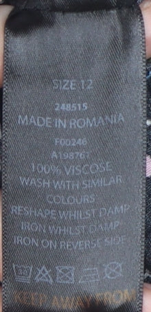 Women's Floral Skirt by &et, Size 12, Black, Viscose