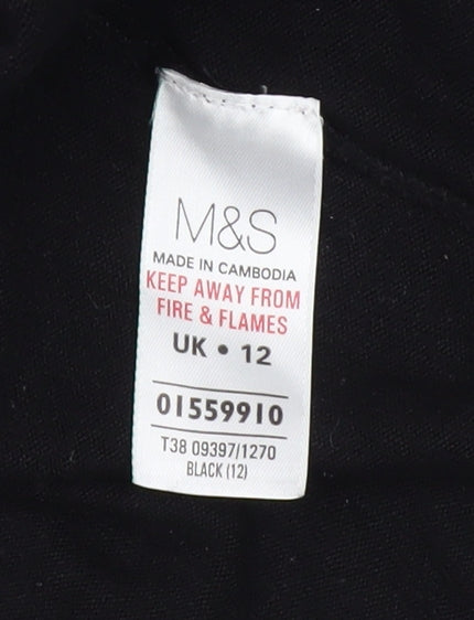 Marks and Spencer Black Tunic Jumper, Women’s, Size 12