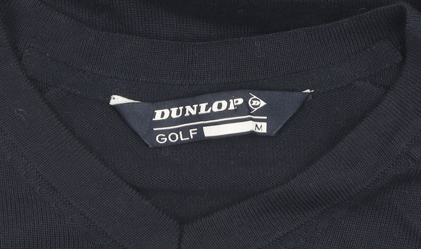Dunlop Mens Black V-Neck Pullover Golf Jumper M