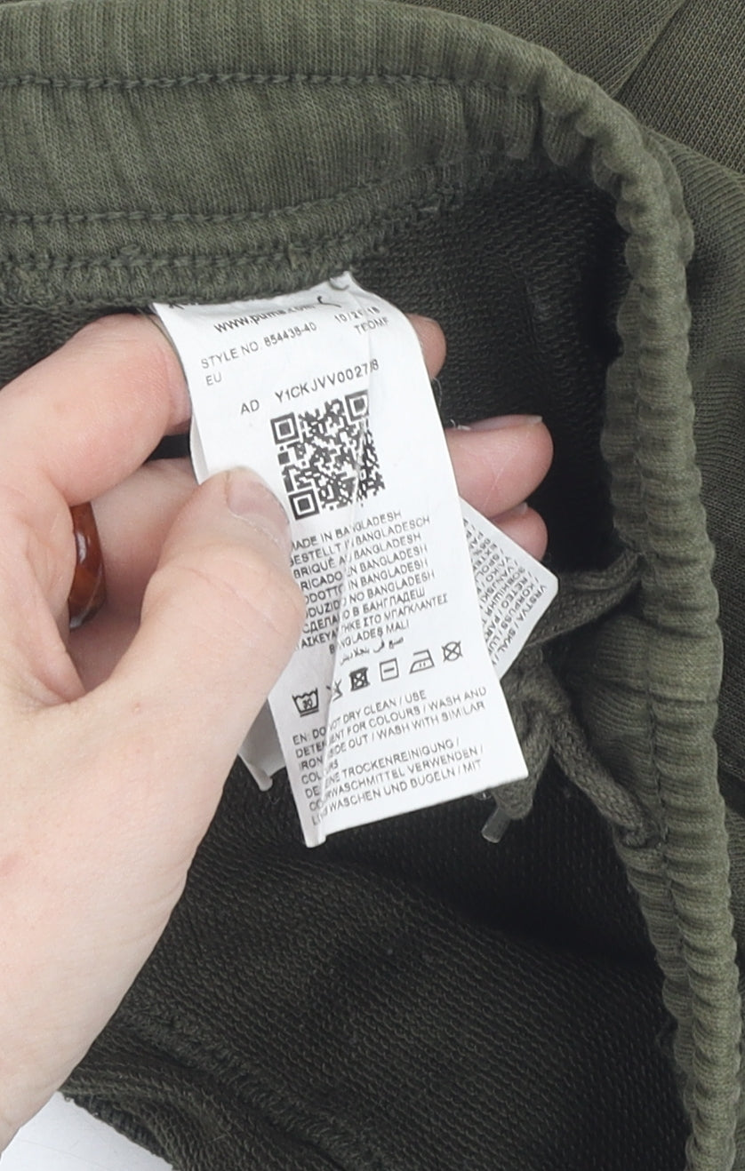 Puma Boys Green Athletic Shorts - 14 Years