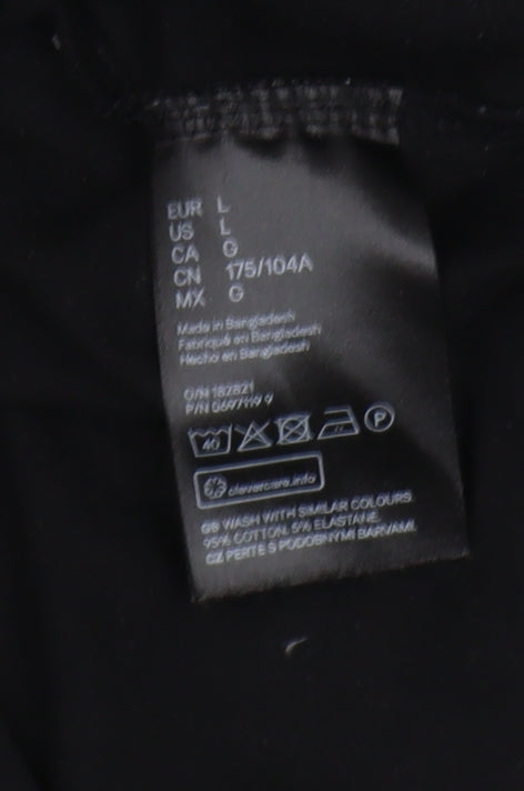 H&M Maternity Black T-Shirt Dress L Casual Wear
