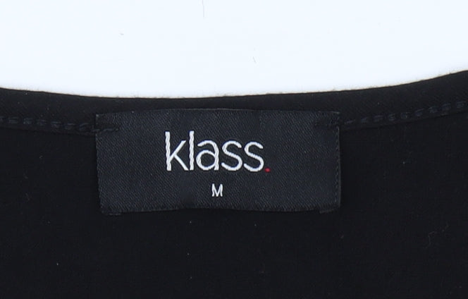 Klass Women's Black Sequin Tank, Size M, Party Top
