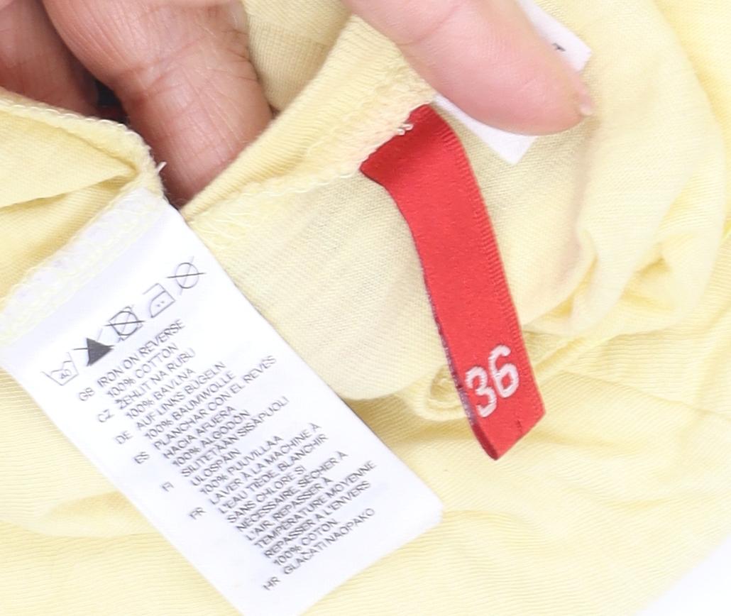 The Beatles Women's Yellow Graphic T-Shirt, Size 8, Round Neck