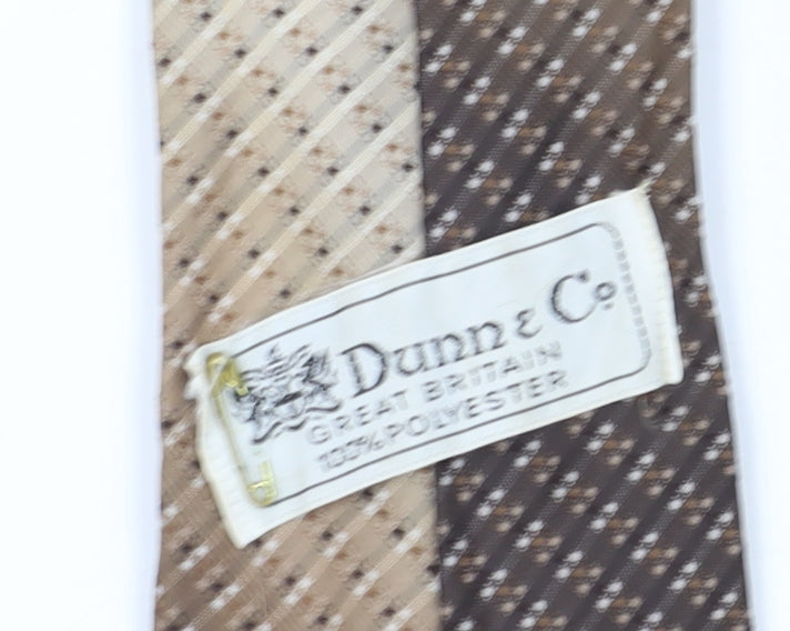 Dunn & Co. Men's Beige Geometric Tie Polyester One Size