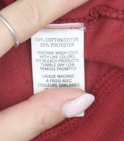 Juicy Couture Women's Red Velour Hoodie - Medium