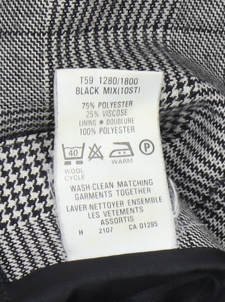 St Michael Women's Black Check Pencil Skirt Size 10