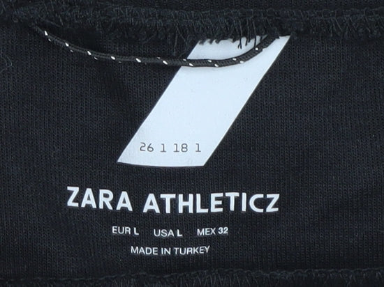 Zara Men's Black Joggers L Athletic Fit Training