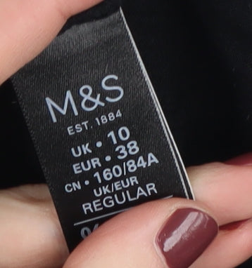 Marks and Spencer Women's Black Midi Slip Dress Size 10