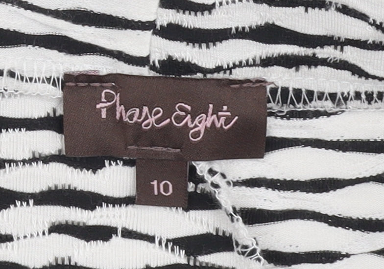 Phase Eight Women's Black White Pencil Skirt, Size 10