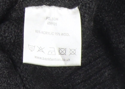 Rivington Denim Men's Black High Neck Pullover, Size S