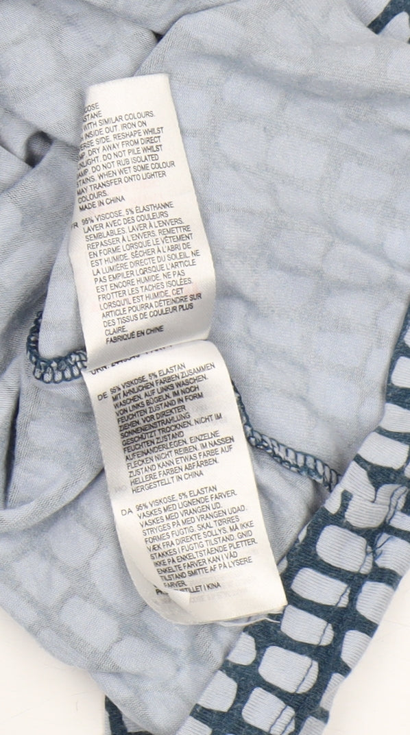 White Stuff Women's Blue Geometric Dress Size 14