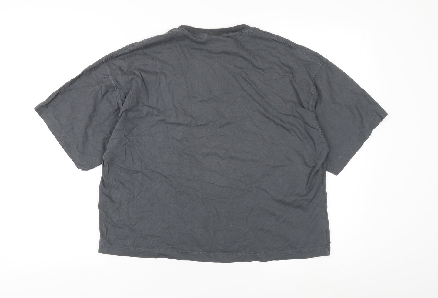 Topshop Women's Grey Basic Crew Neck T-Shirt M