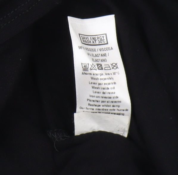 Wallis Women’s Black Midi Straight Skirt, Size M