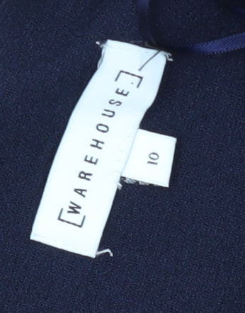 Warehouse Women's Black Sheath Workwear Dress Size 10