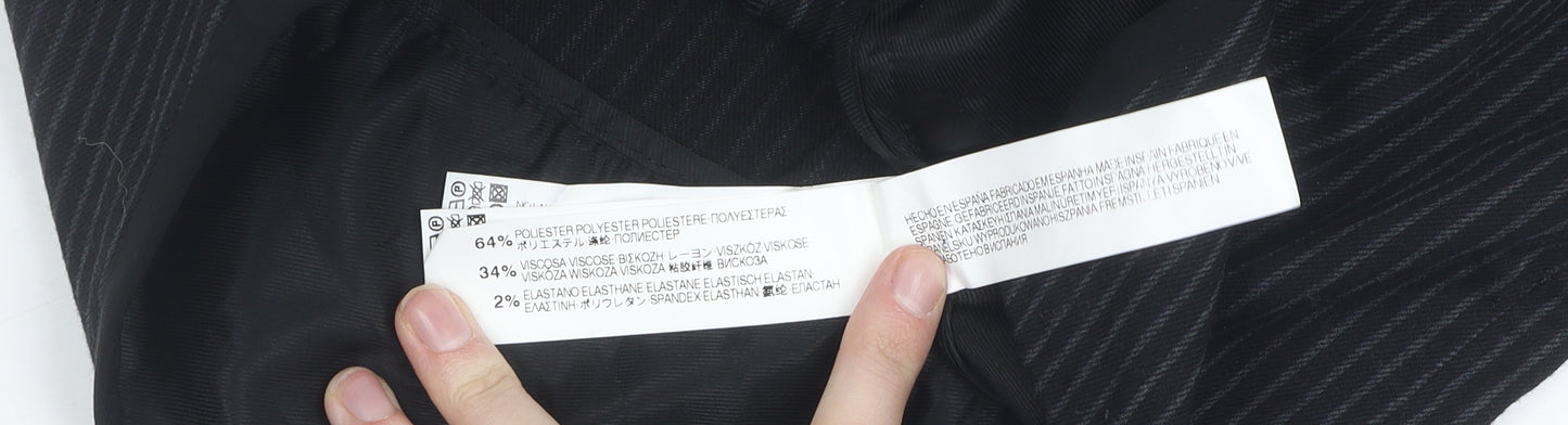 Zara Basic Women's Black XS Pencil Striped Skirt