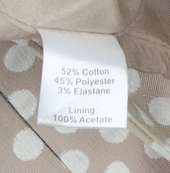 Pure Collection Women's Beige Polka Dot Pencil Skirt 12