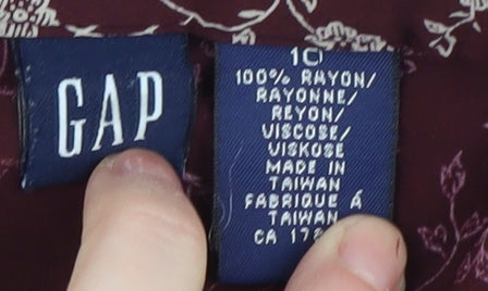 GAP Women's Red Floral Pencil Skirt Size 10