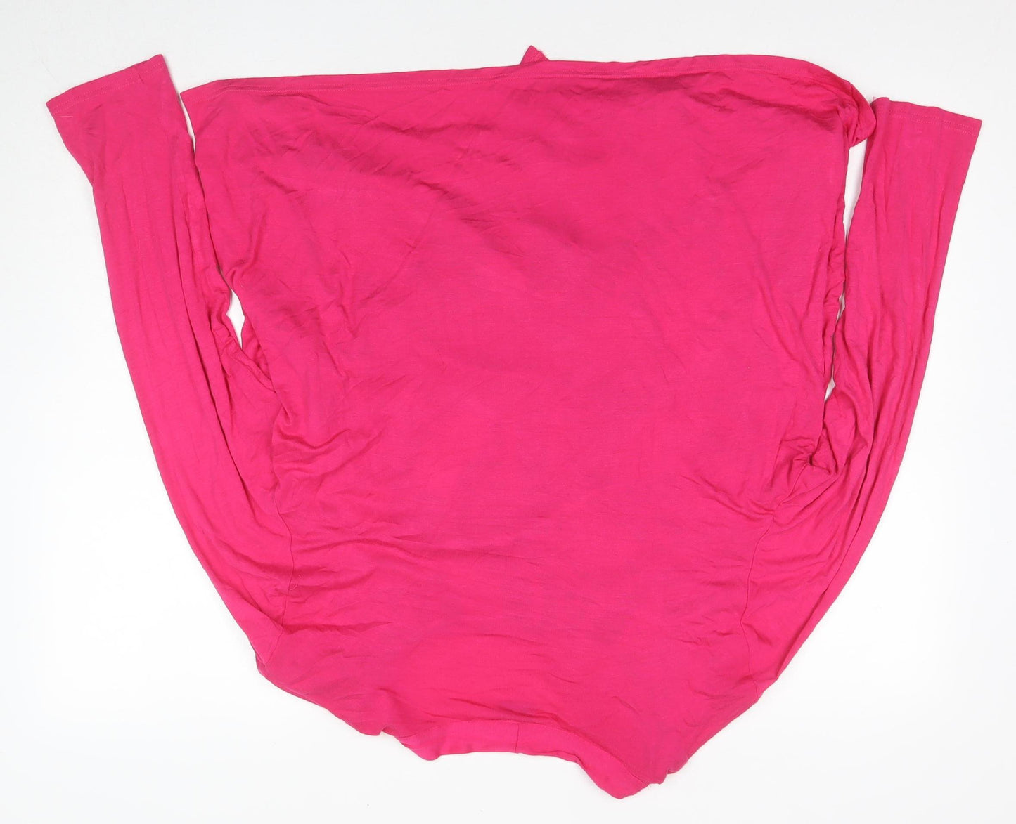 Happy D Women's Pink XL Wrap Top Long Sleeve