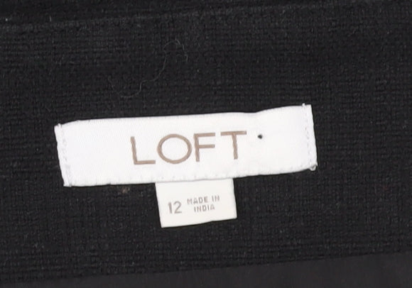 LOFT Women's Black Pencil Skirt Size 12 Cotton Blend