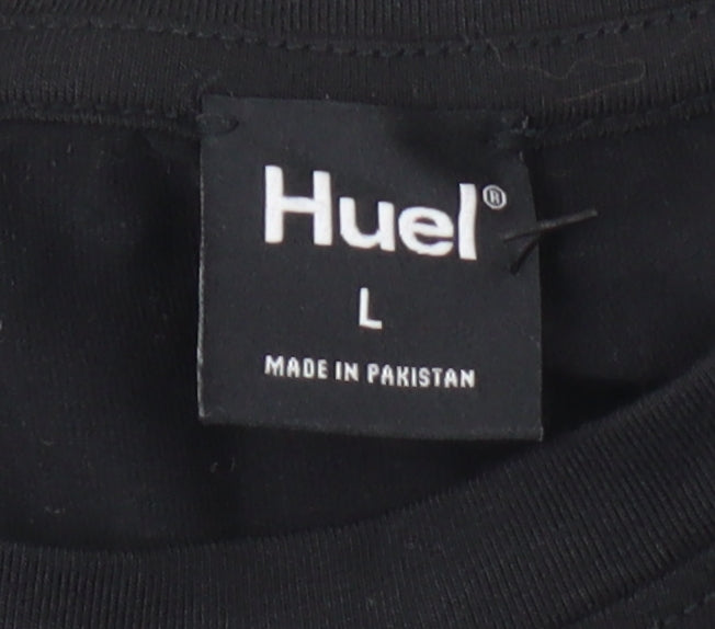Huel Men's Black Large Logo T-Shirt - Regular Fit