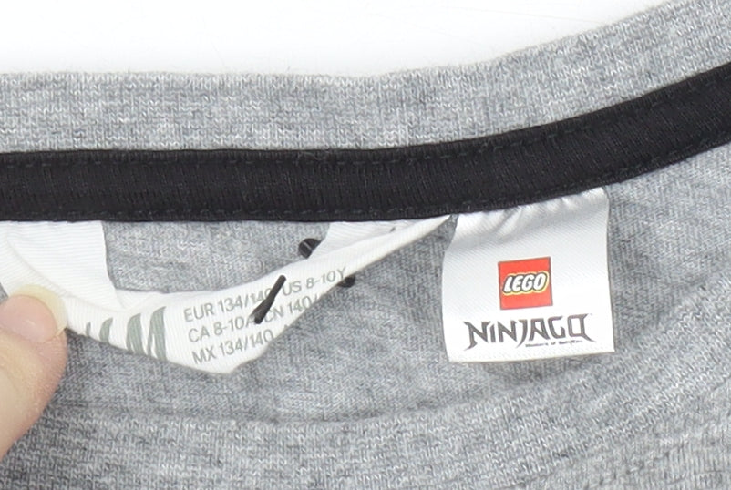 Lego Boys Grey Ninjago Long Sleeve T-Shirt - 8-9 Years