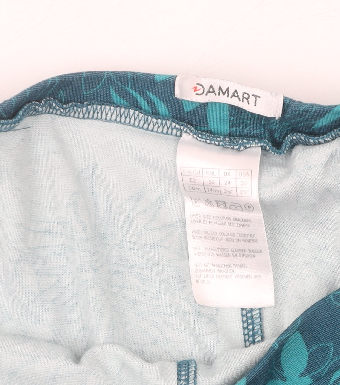 Damart Women's Blue Floral Skirt Size 24