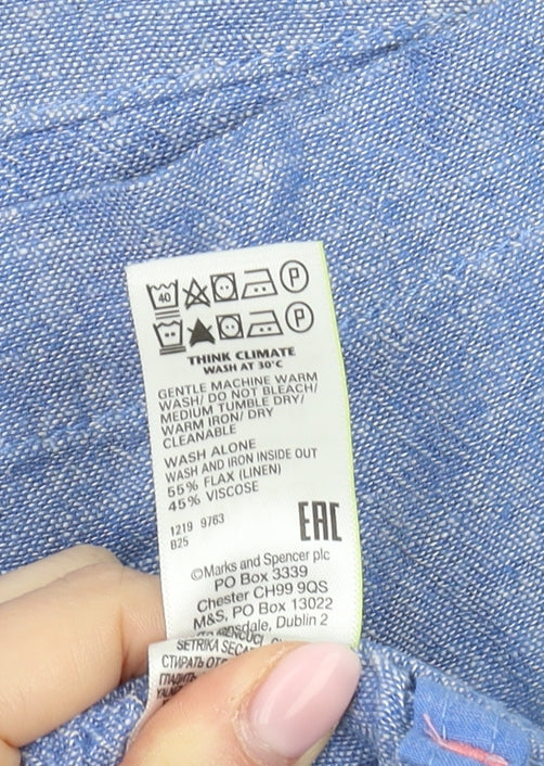 Marks and Spencer Women's Blue Knee Length Skirt, Size 12