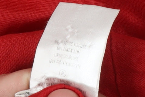 Kaliko Women's Red Size 10 A-Line Midi Skirt