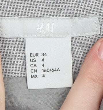 H&M Women's Grey Pencil Skirt, Size 6, Business Casual