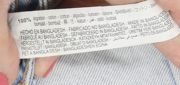 Zara Women's Blue Denim Mini Skirt - Size S