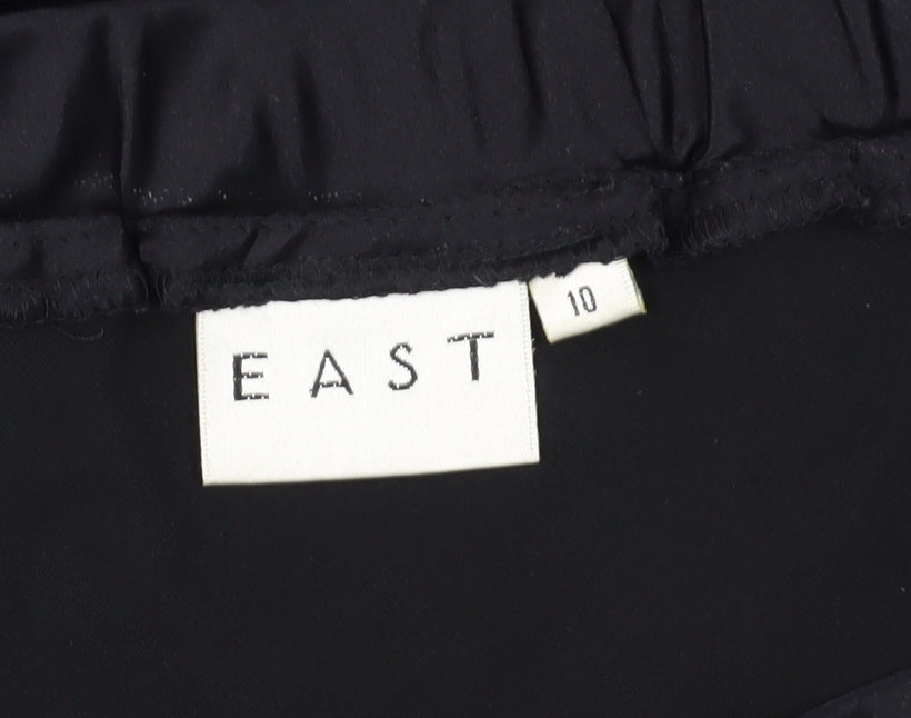East Black Velvet Midi Skirt Size 10 - Women's Pencil Style
