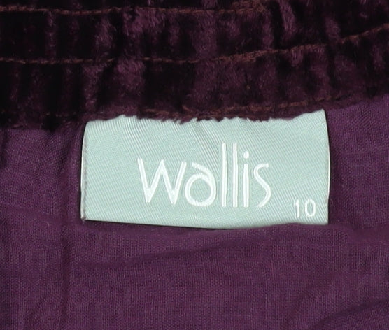 Wallis Women's Purple A-Line Midi Skirt, Size 10, Casual Chic