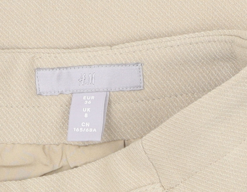 H&M Women's Beige Pencil Skirt Size 8