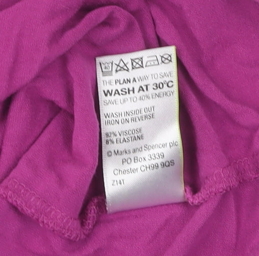 Marks and Spencer Women's Pink T-Shirt, Size 18, Casual Fit