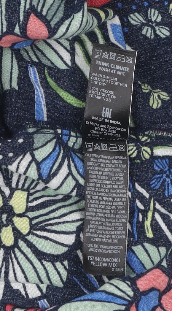 Marks and Spencer Women's Multicoloured Floral Skirt - 12