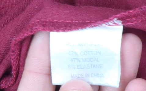 Hush Women's Red Leopard Print T-Shirt Dress S