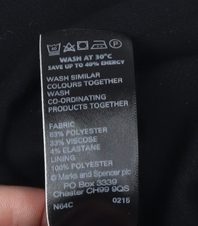 Marks and Spencer Women's Black Pencil Skirt Size 10