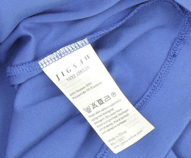 Jigsaw Women's Blue Sheath Dress, Size S, Half Sleeve