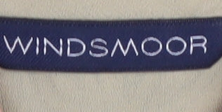 Windsmoor Women Beige Geometric Pencil Skirt Size 14