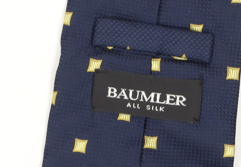 Baumler Men's Silk Blue Geometric Tie