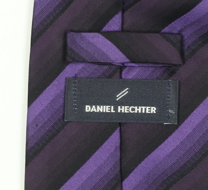 Daniel Hechter Men's Purple Striped Silk Tie