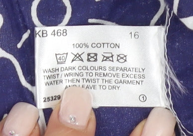 Joanna Hope Women's Blue Floral Skirt Size 16