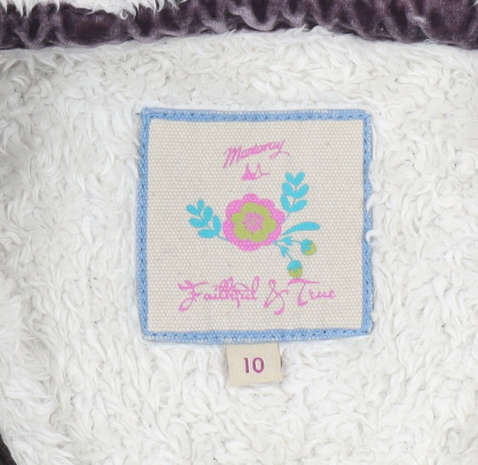 Mantaray Women's Brown Full Zip Hoodie Size 10