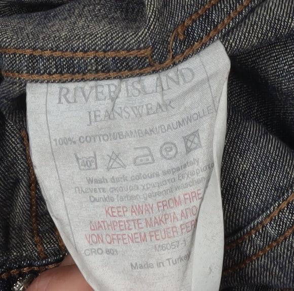 River Island Women's Blue Denim Jacket M Casual