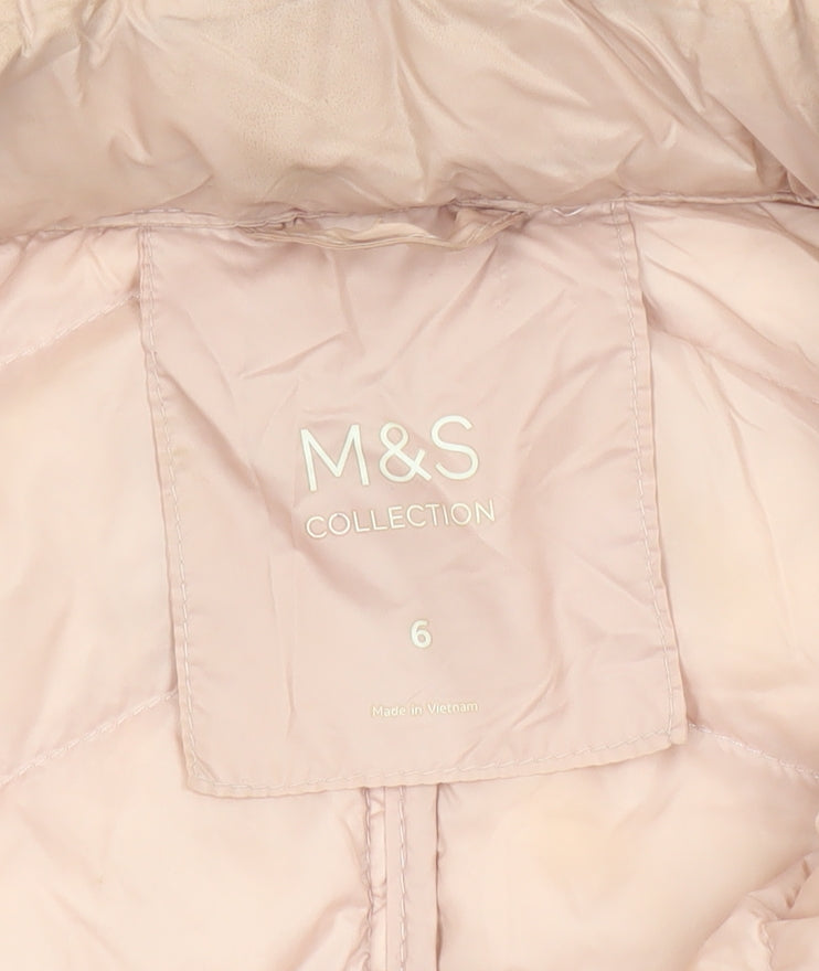 Marks and Spencer Women’s Pink Puffer Jacket Size 6