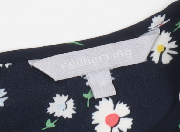 Red Herring Women's Floral Sleeveless Blouse Size 16