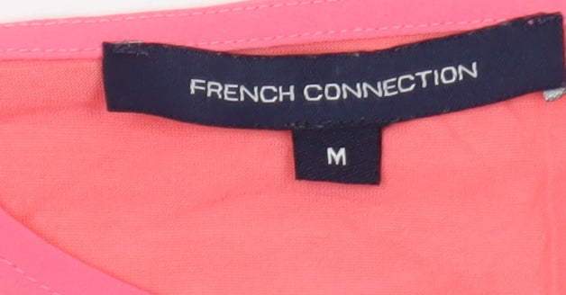 French Connection Women's Pink Blouse, Size M, Boat Neck