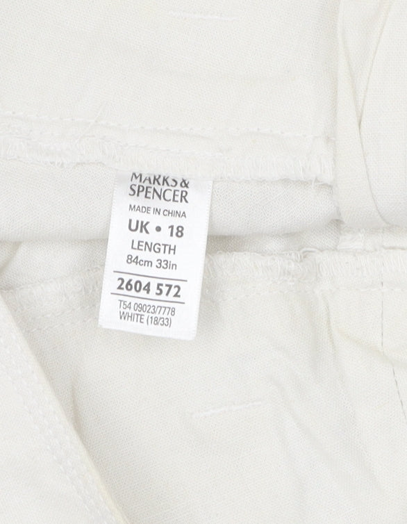 Marks and Spencer Women’s White Long Skirt UK 18