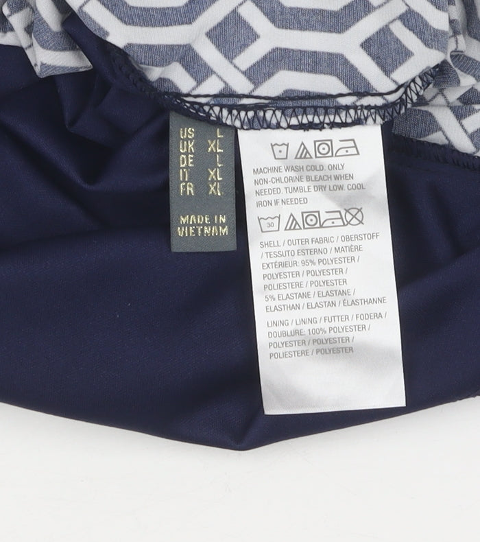 Women's Blue Geometric Dress, Size L