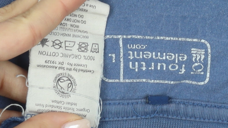 Fourth Element Men's Blue Graphic Print T-Shirt, Size L